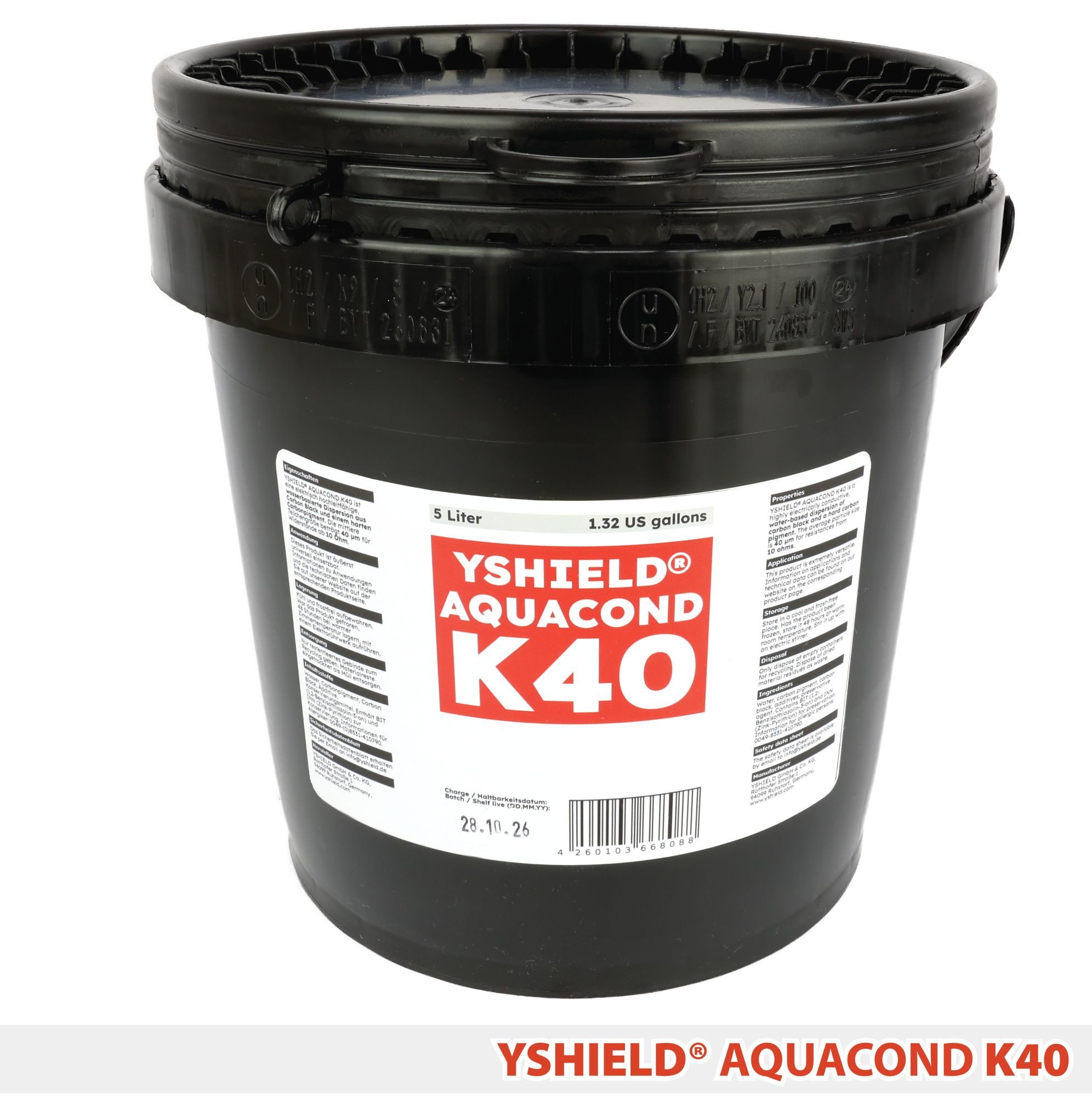 YSHIELD® AQUACOND K40 | Carbonpigmentdispersion 40 µm | 5 Liter