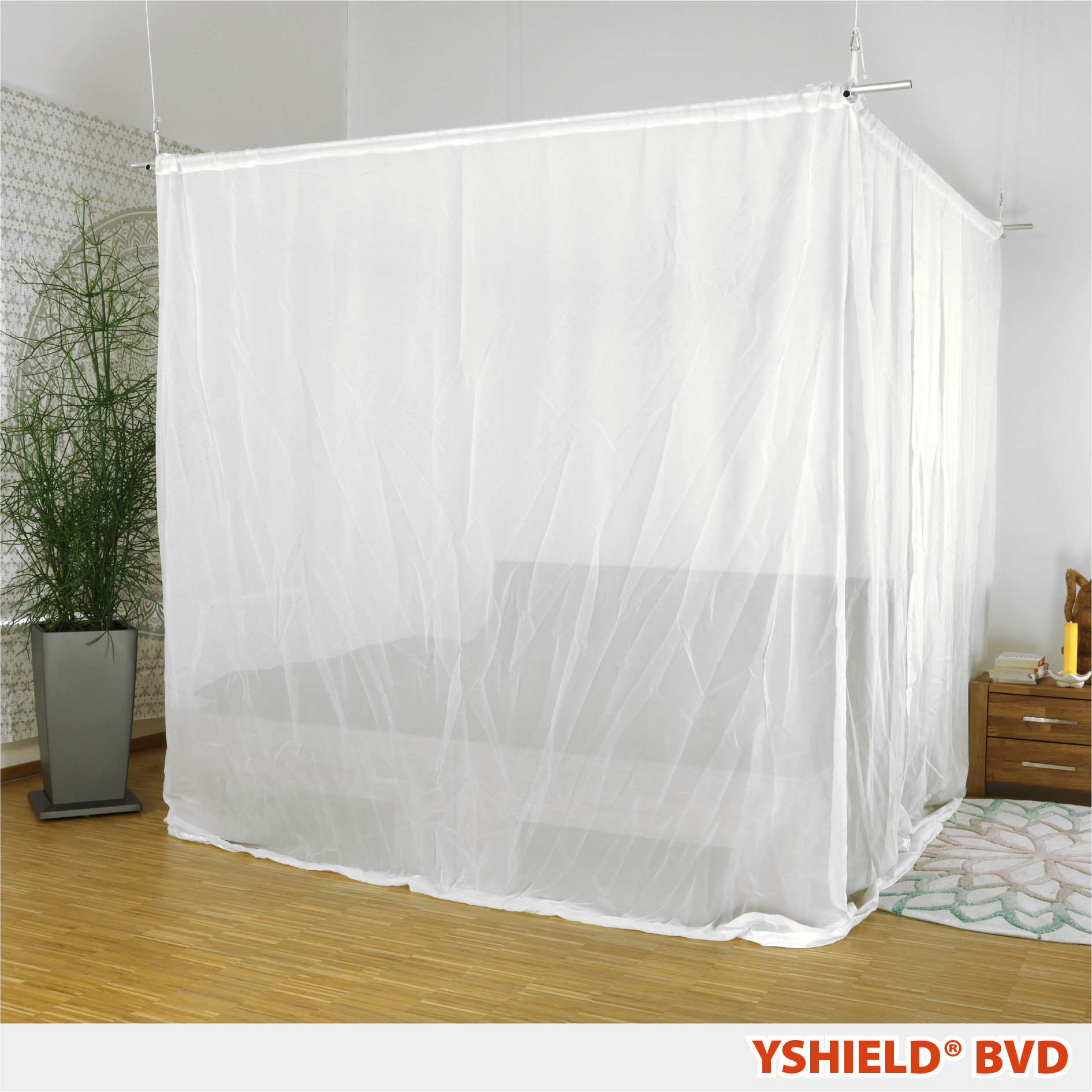 YSHIELD® BVD | Abschirmbaldachin | Doppelbett | VOILE – Bild 1